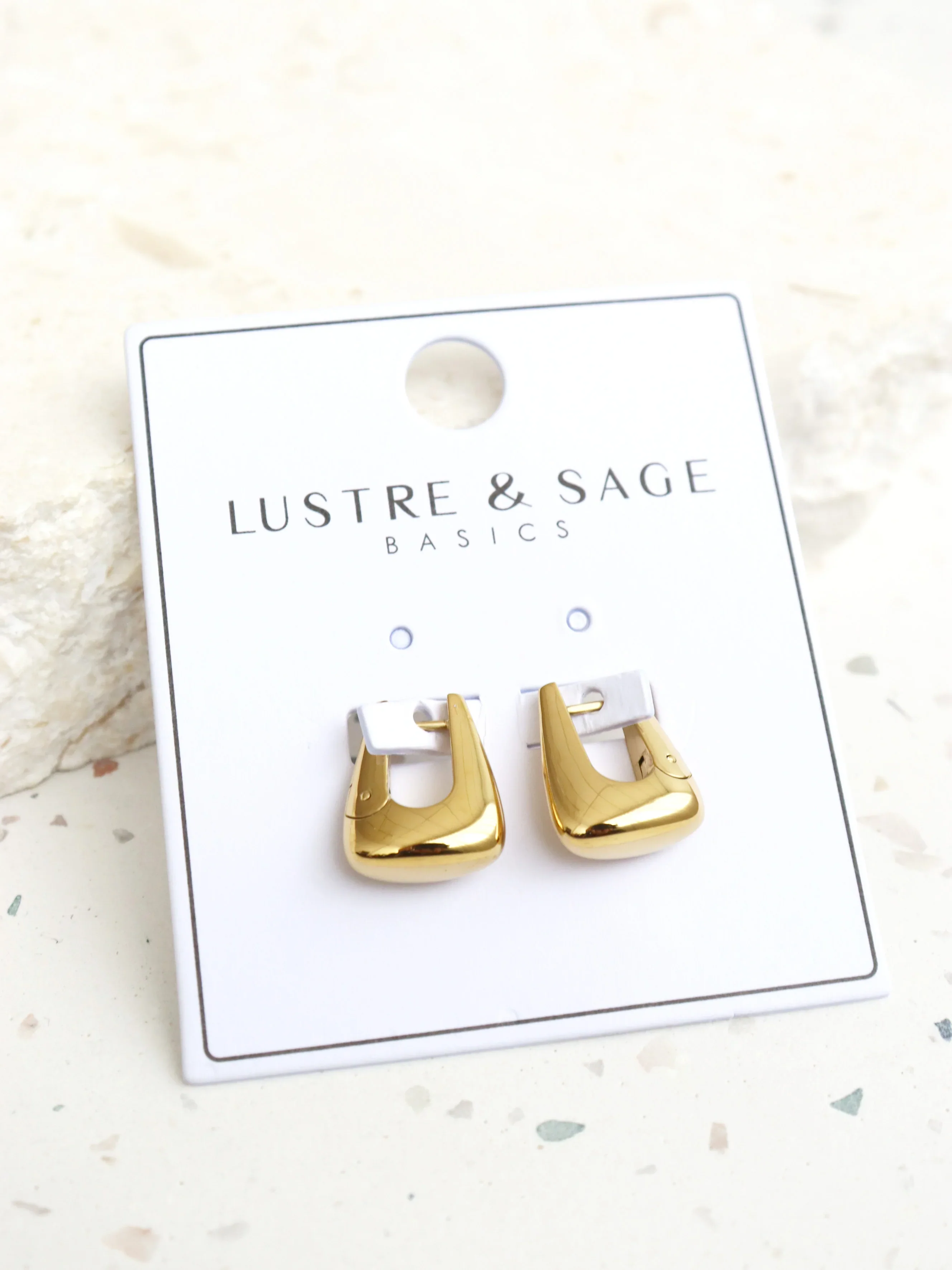 Angels Whisper - L&S Capri Everyday Hoop Earrings Gold - Image 4