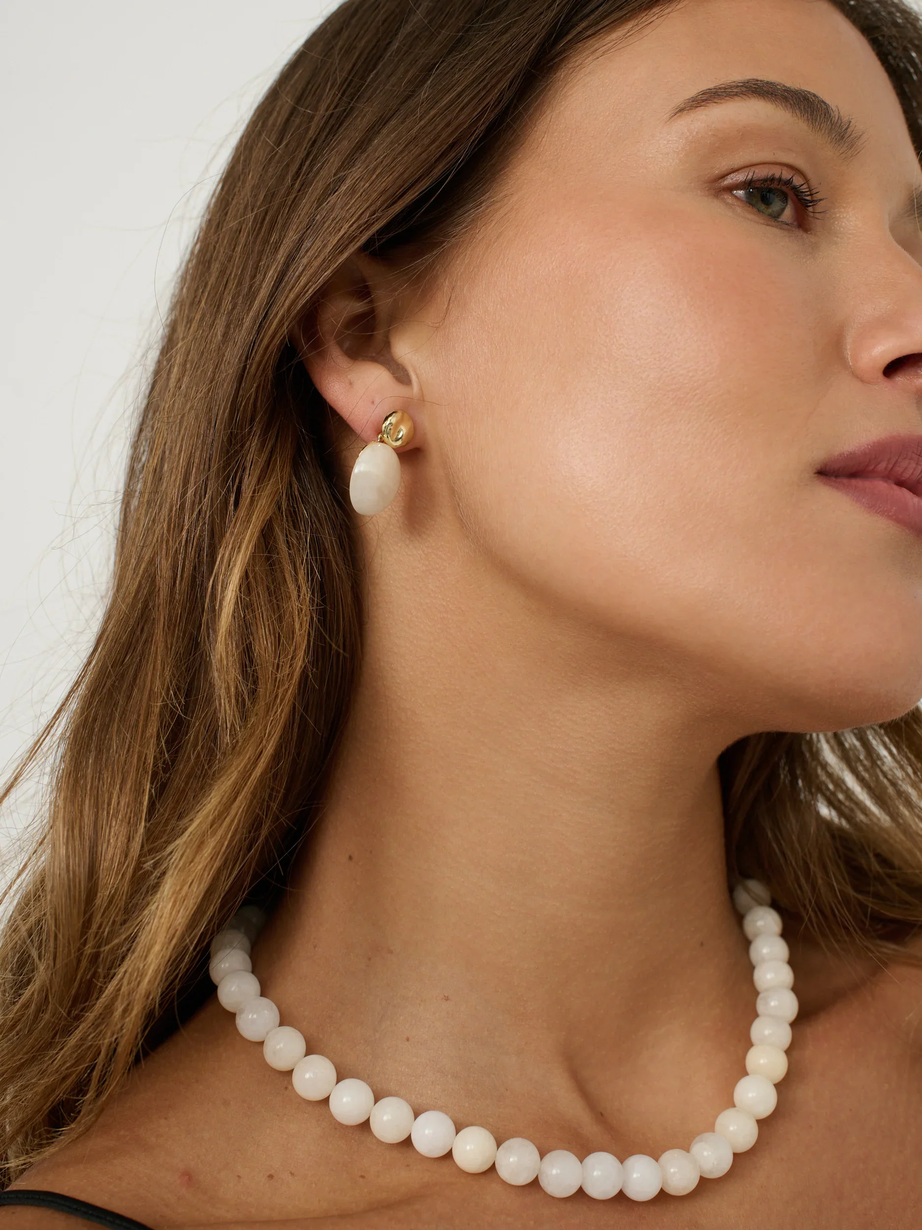 Angels Whisper - Malak Resin Earring - Cream