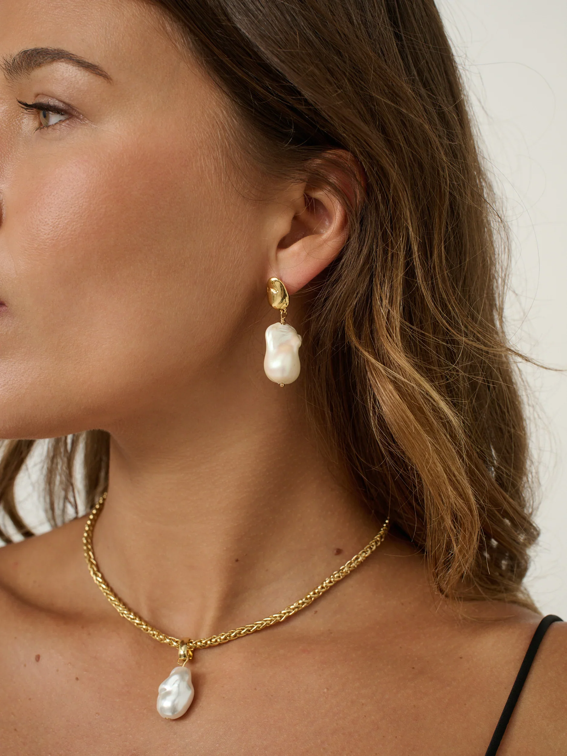 Angels Whisper - Natural Organic Pearl Drop Earrings - Image 2