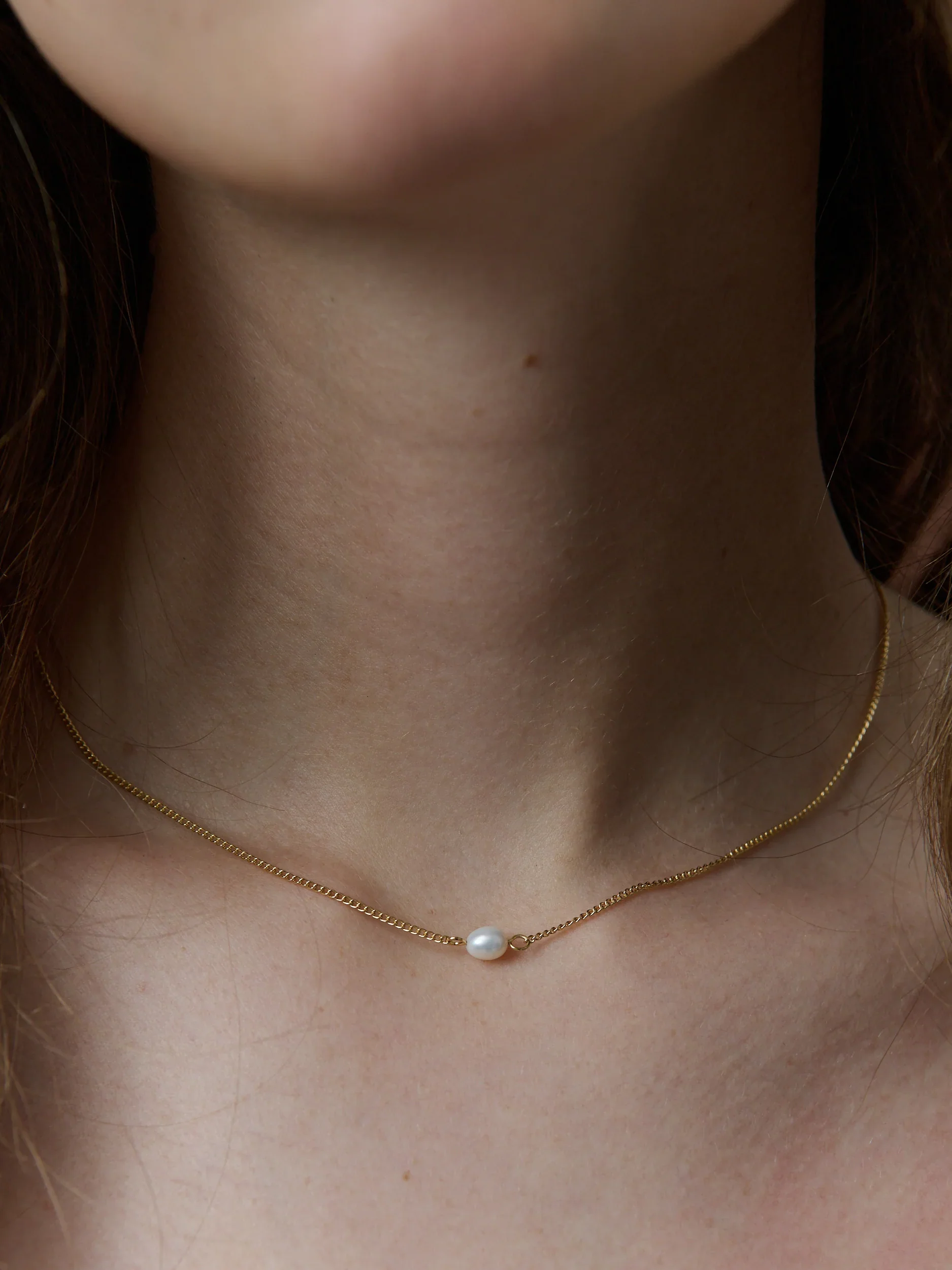 Angels Whisper - Single Pearl 18k Gold Plated Necklace - Image 2