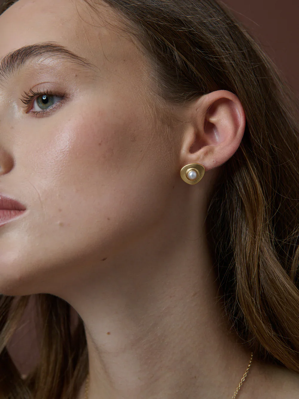 Angels Whisper - Victoria Matte 18K Gold Plated Earrings - Image 3