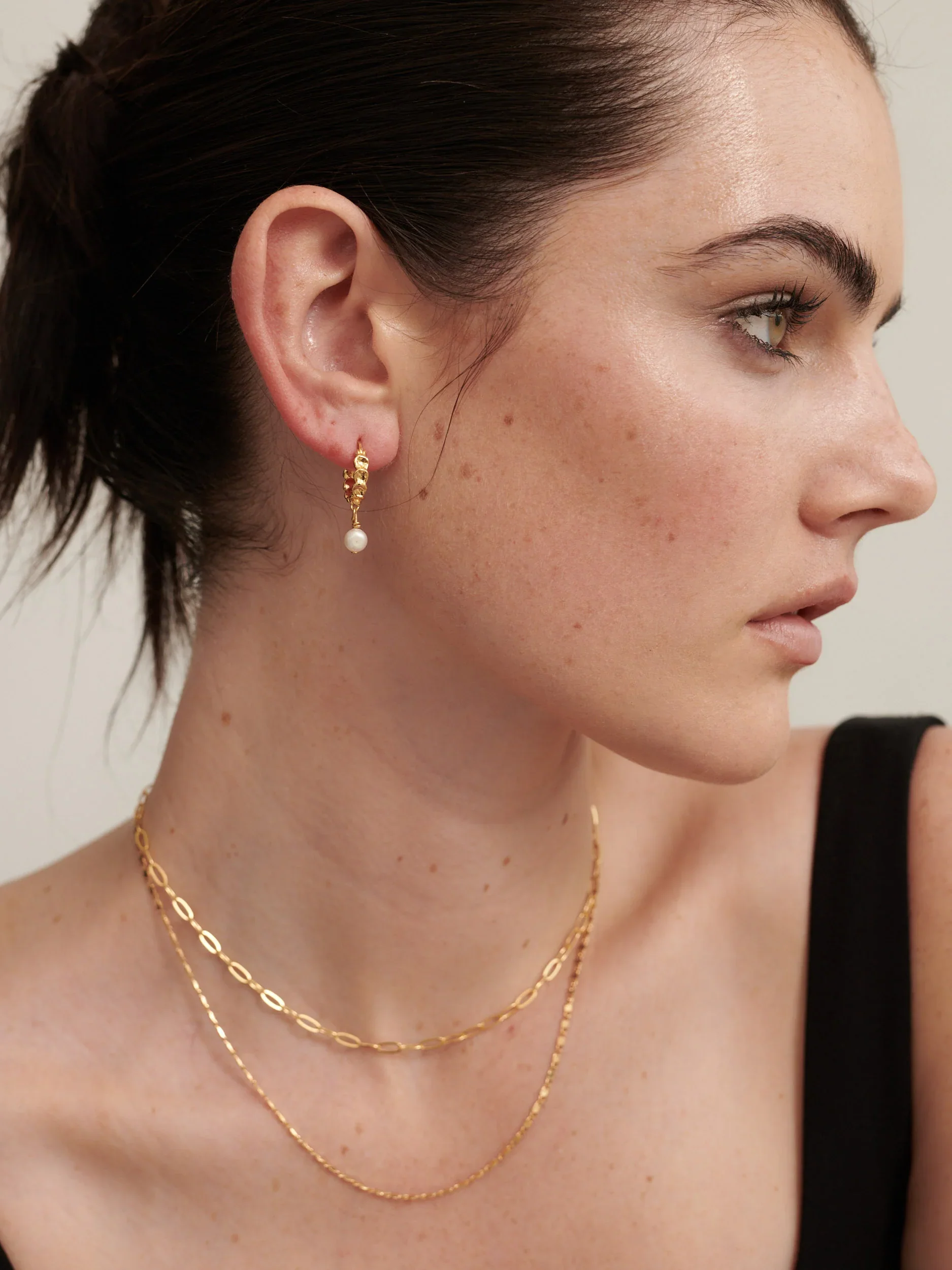 Angels Whisper - Vintage Pearl Drop 18K Gold Plated Earrings