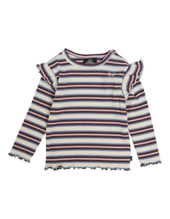 Animal Crackers - Alpine Long Sleeve Rib - Stripe - Image 2