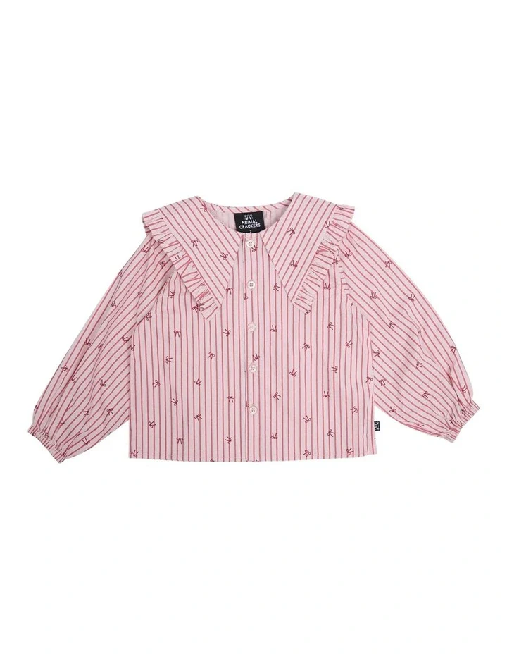 Animal Crackers - Bow Shirt - Pink - Image 2