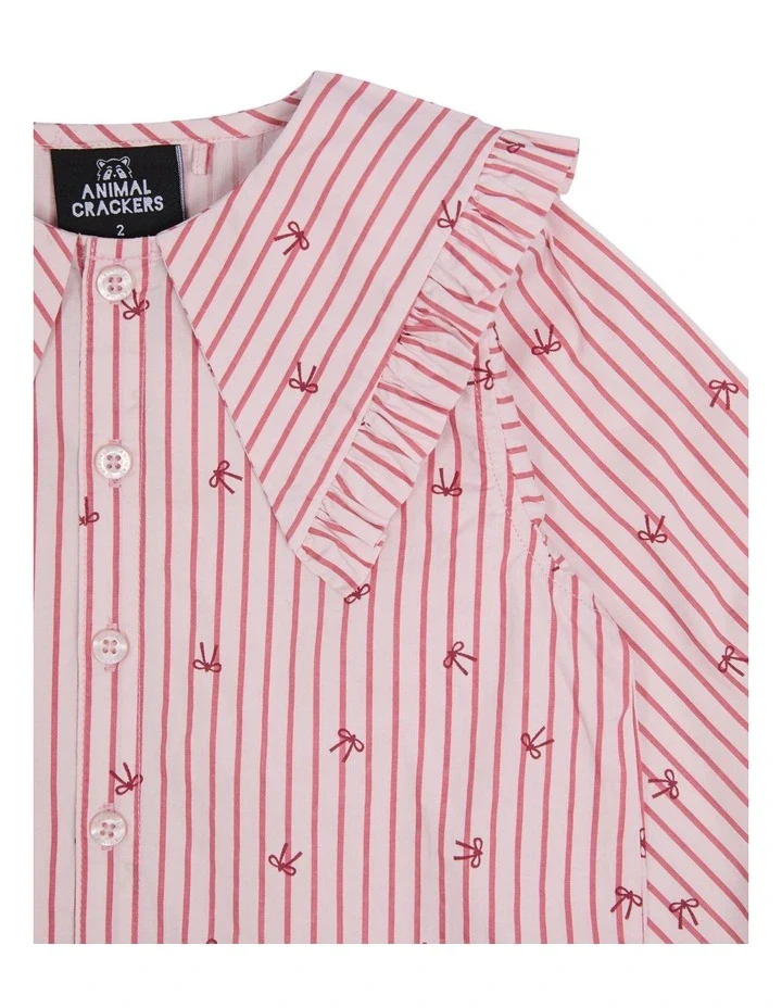 Animal Crackers - Bow Shirt - Pink - Image 3