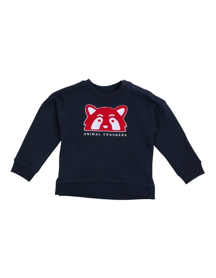 Animal Crackers - Contrast Raffi Crew - Navy - Image 3
