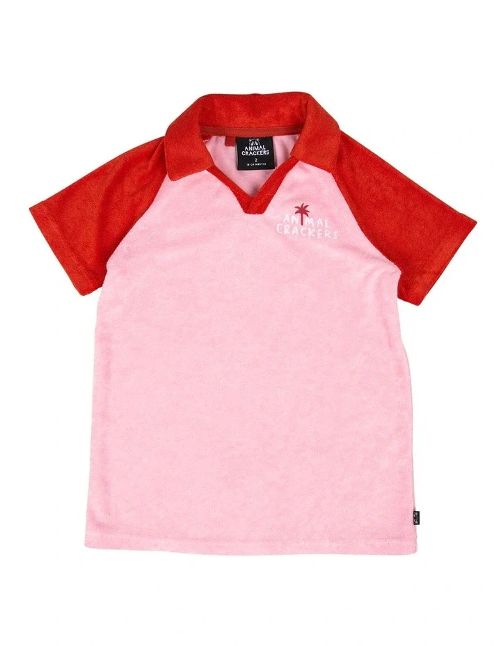 Animal Crackers - Contrast Tee Dress - Pink - Image 2