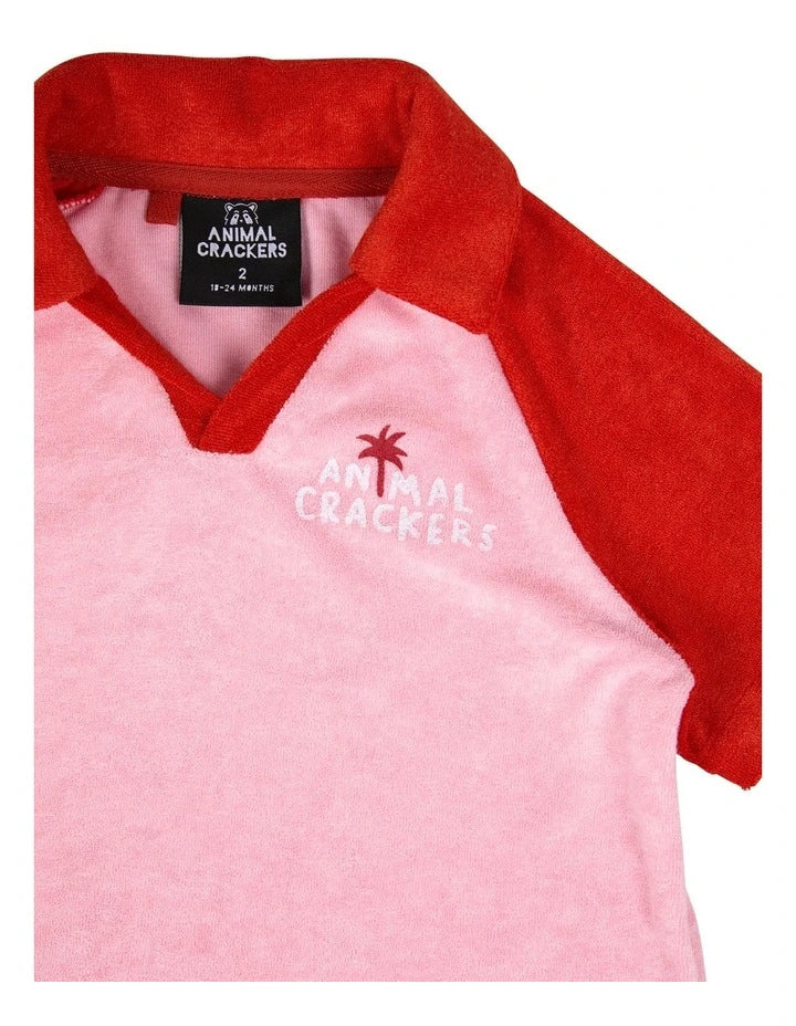 Animal Crackers - Contrast Tee Dress - Pink - Image 3