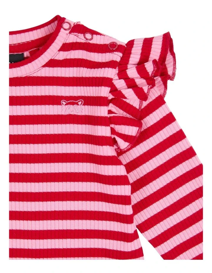 Animal Crackers - Cue Long Sleeve Rib - Stripe - Image 4
