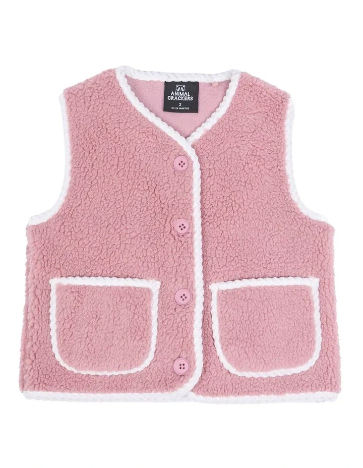 Animal Crackers - Frosted Vest - Pink - Image 2