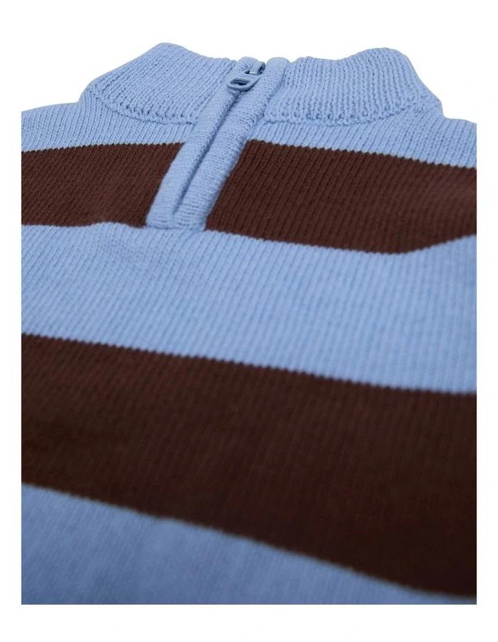Animal Crackers - Orbit 1/4 Zip Knit - Stripe - Image 3