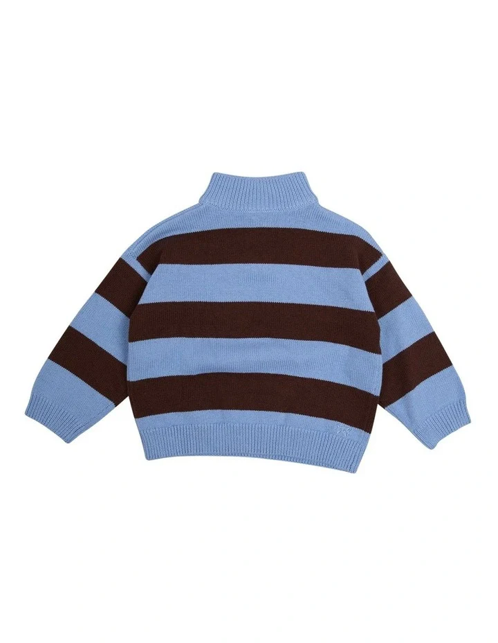 Animal Crackers - Orbit 1/4 Zip Knit - Stripe - Image 4