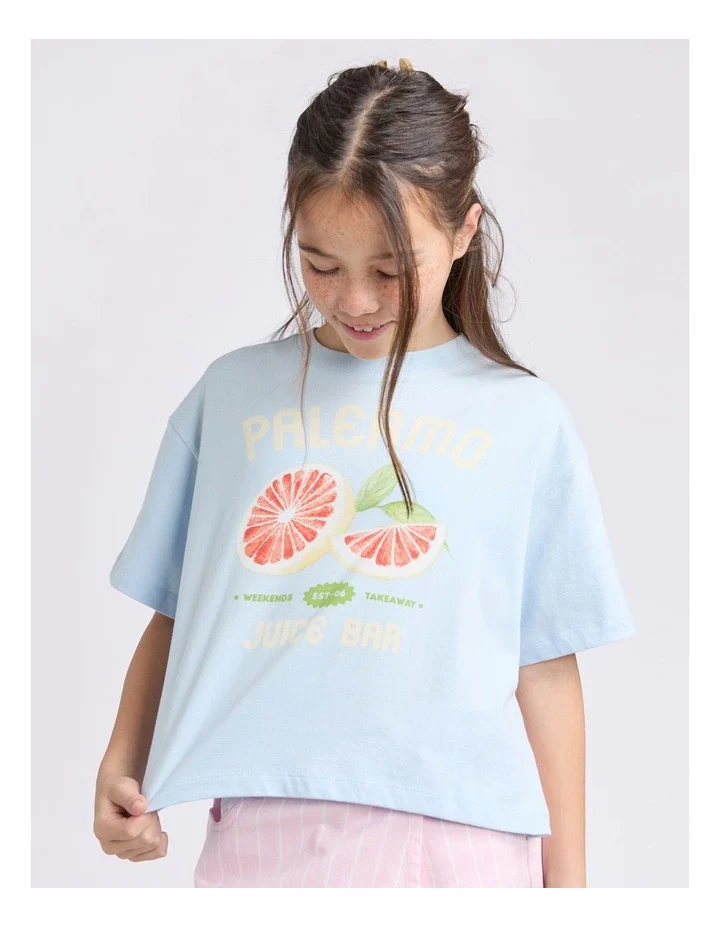 Eve Girl - Palermo Tee - Light Blue - Kids Size 8-14