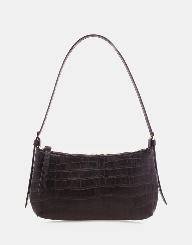 Billini - Elizabeth Shoulder Bag - Chocolate Croc - Image 2