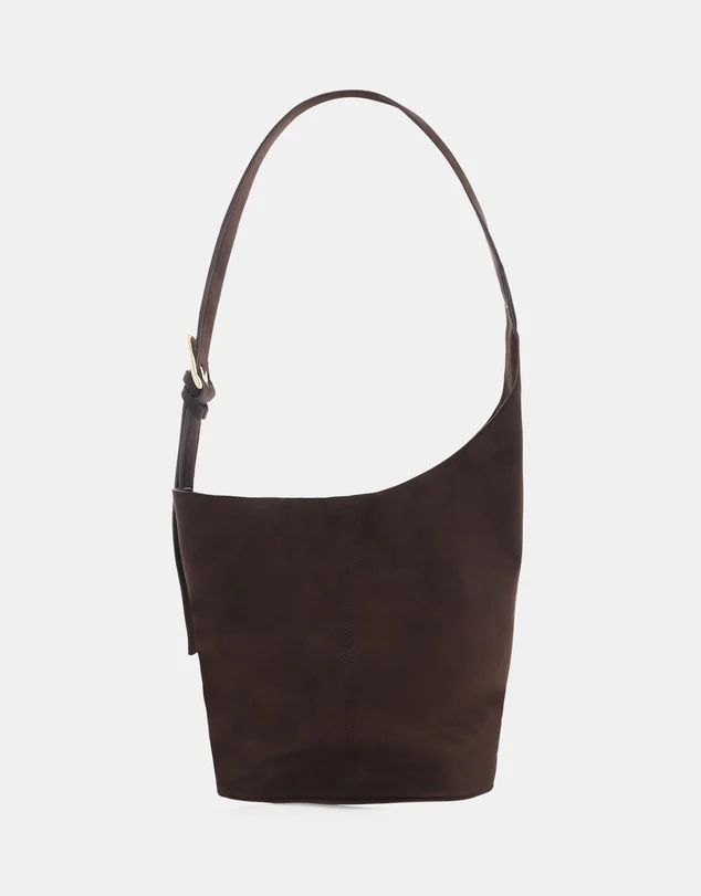 Billini - Genna Shoulder Bag - Dark Cacao Suede - Image 3