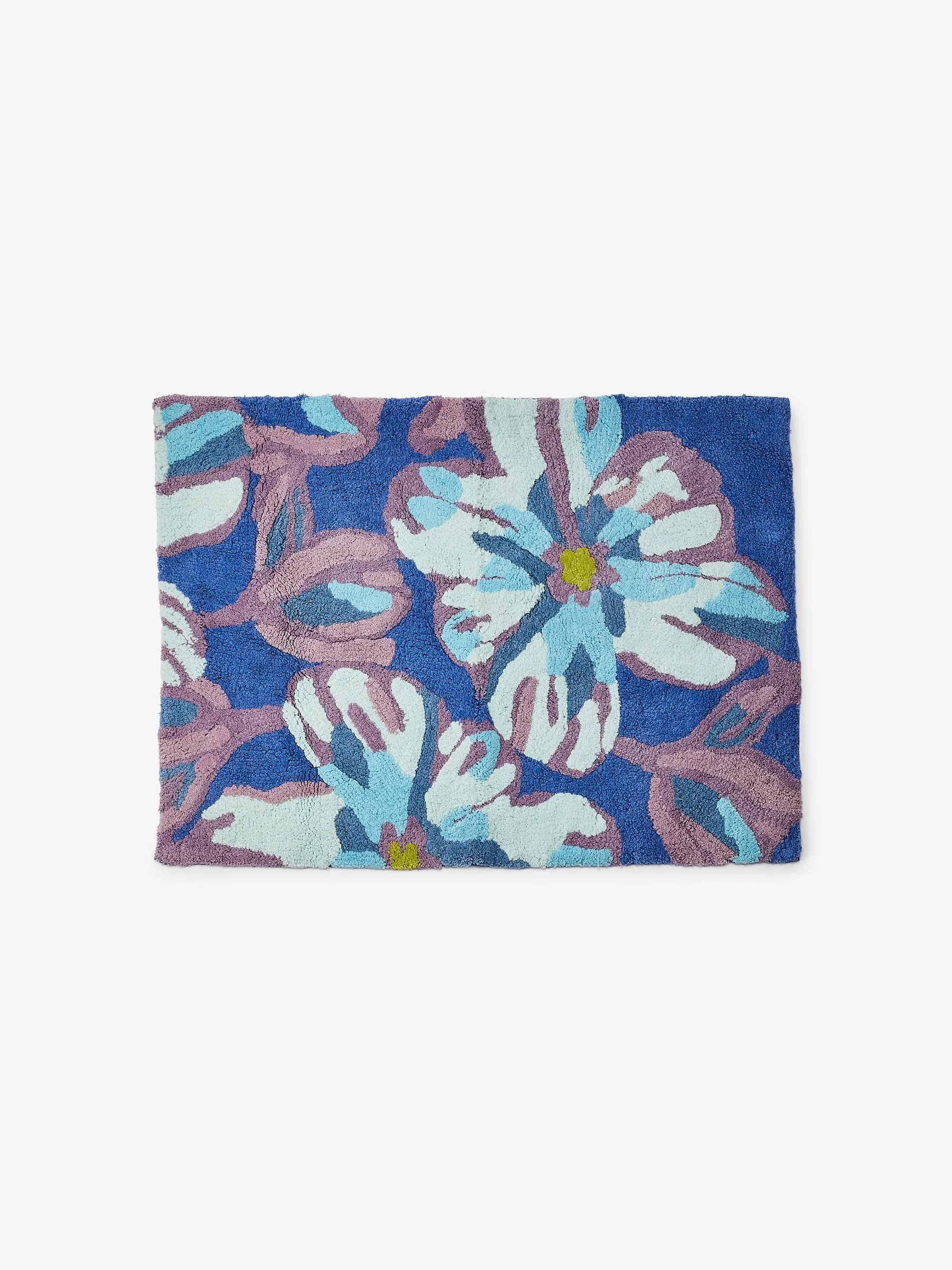 Bonnie & Neil - Dutch Floral Blue Bath Mat - Image 5