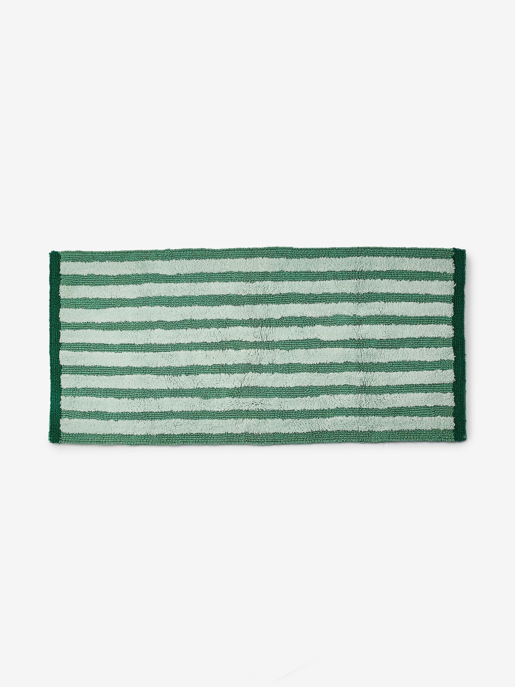 Bonnie & Neil - Stripe Green Long Bath Mat - Image 3