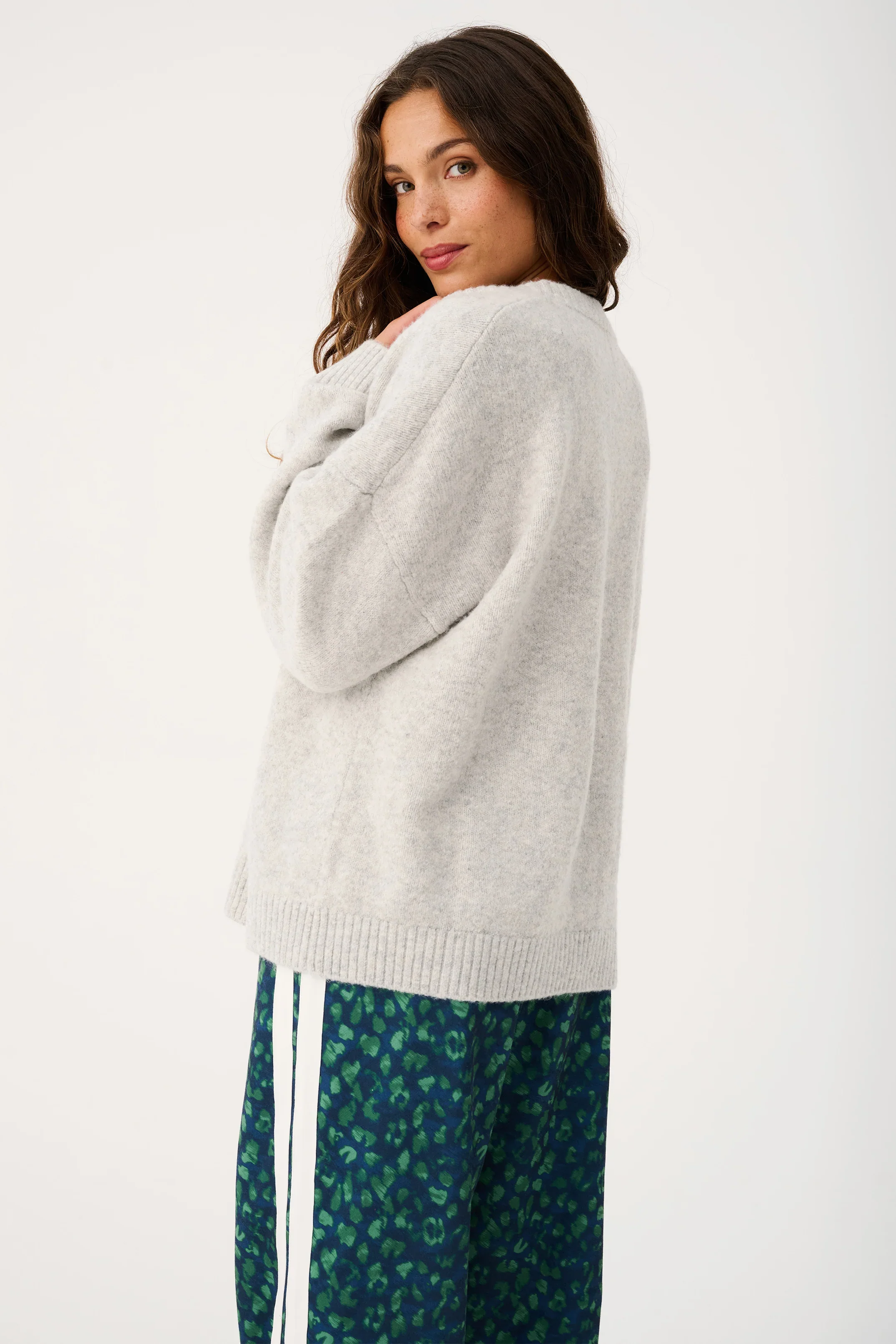 Cartel & Willow - Adela Knit Cardi - Grey Marle - Image 2