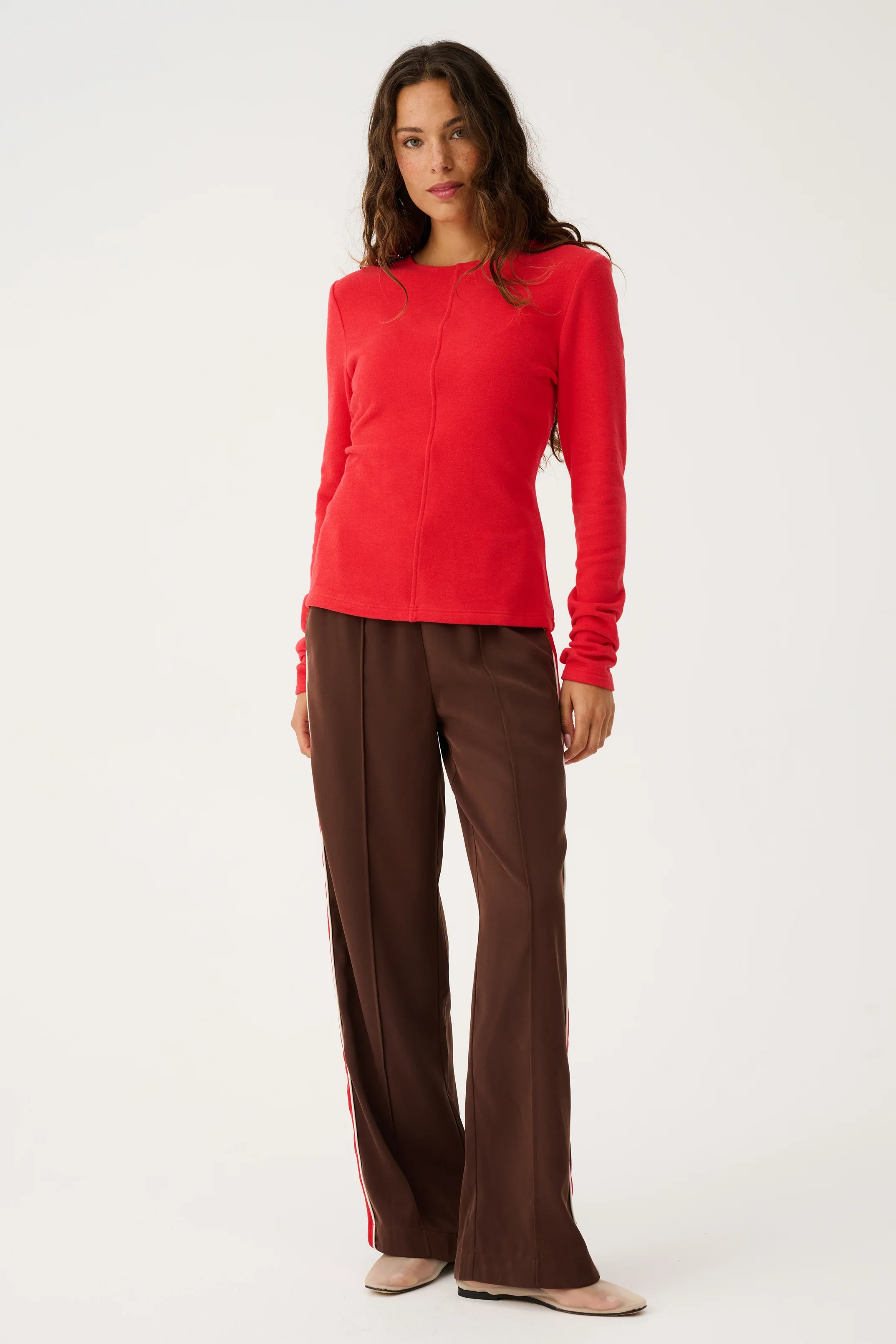 Cartel & Willow - Dusty Pant - Truffle/Red - Image 4