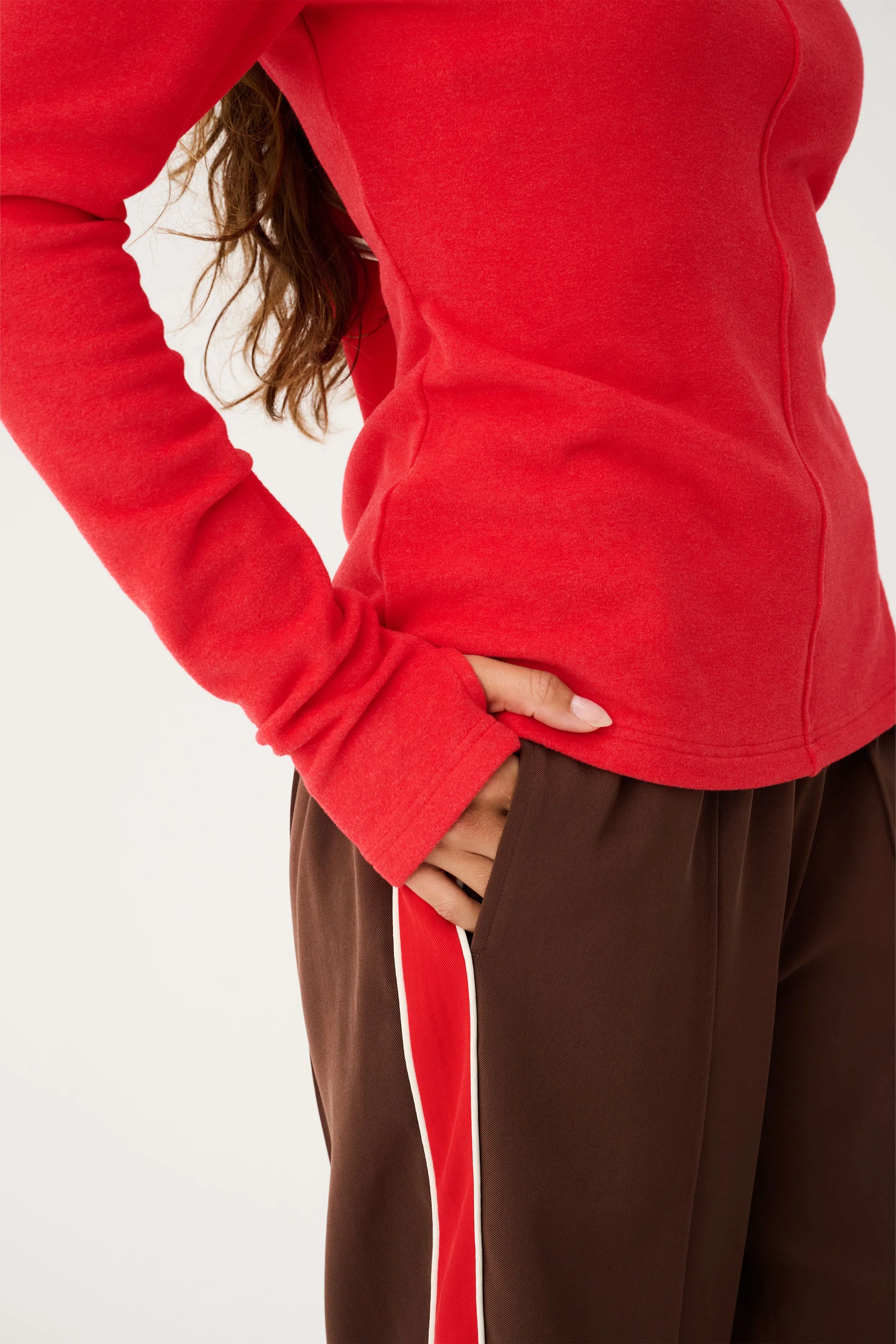 Cartel & Willow - Dusty Pant - Truffle/Red - Image 5
