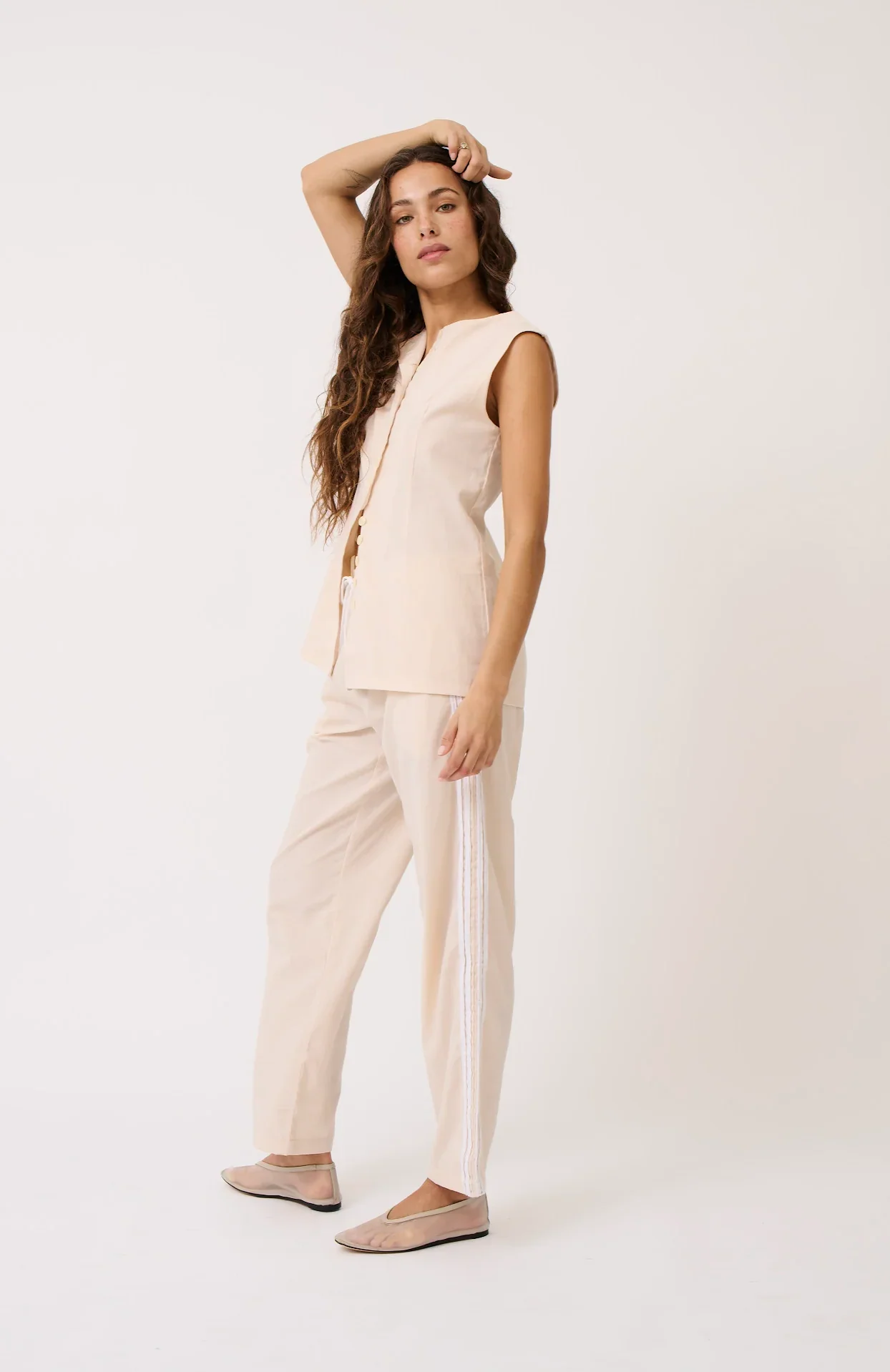 Cartel & Willow - Eliott Vest - Cream - Image 3