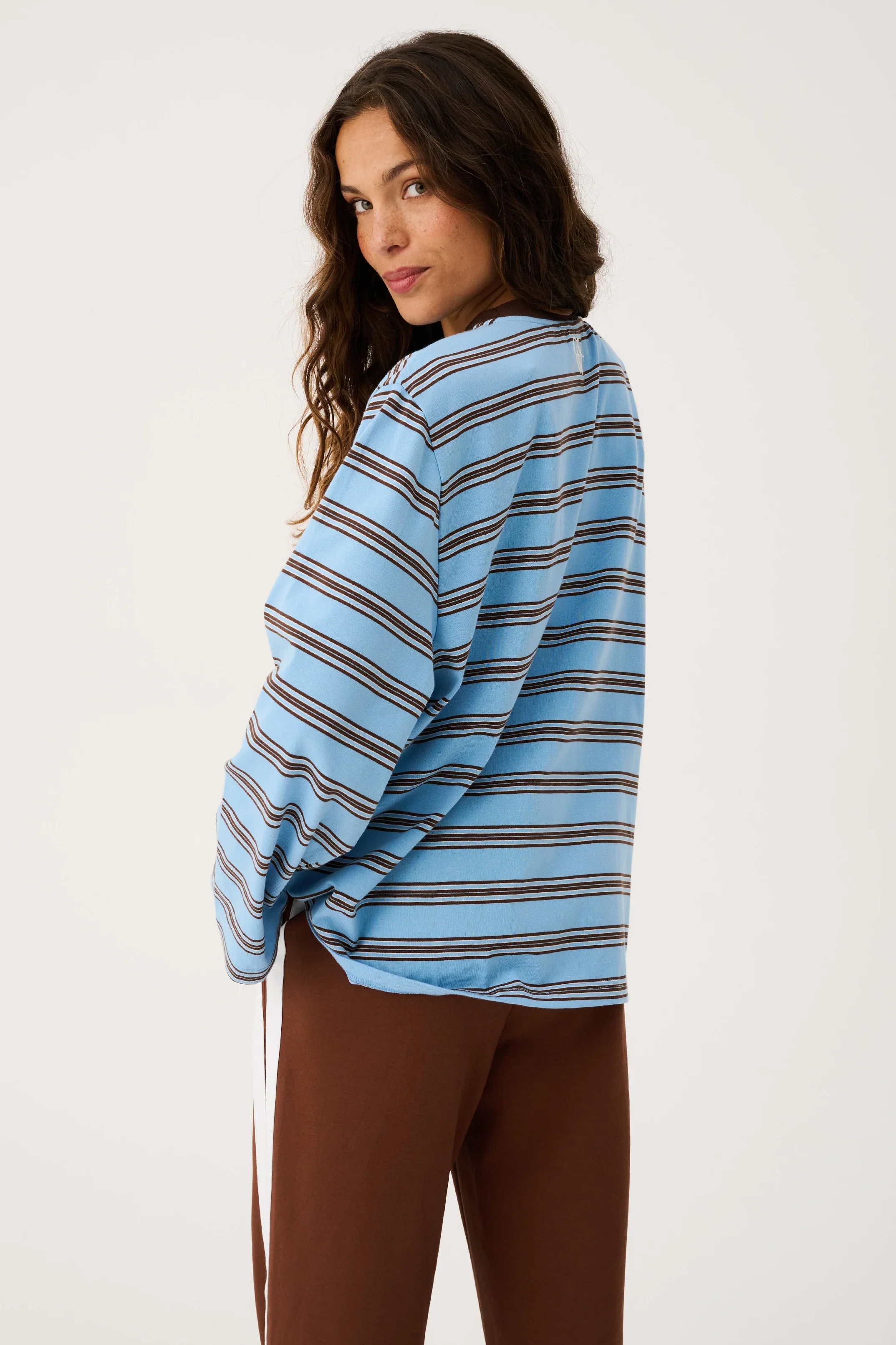 Cartel & Willow - Harley Long Sleeve - Truffle/Ice Stripe - Image 5