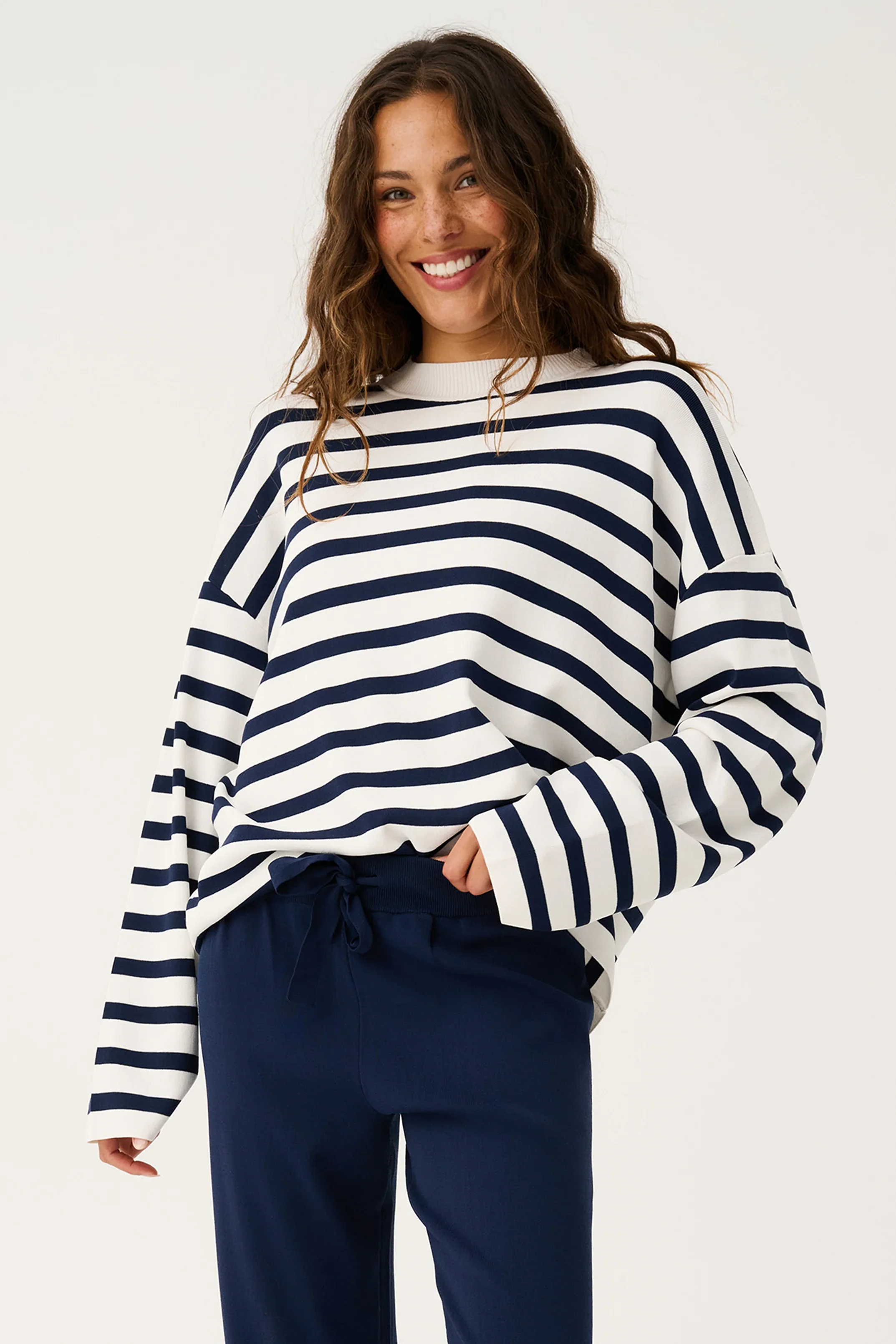 Cartel & Willow - Rae Knit - Navy Stripe