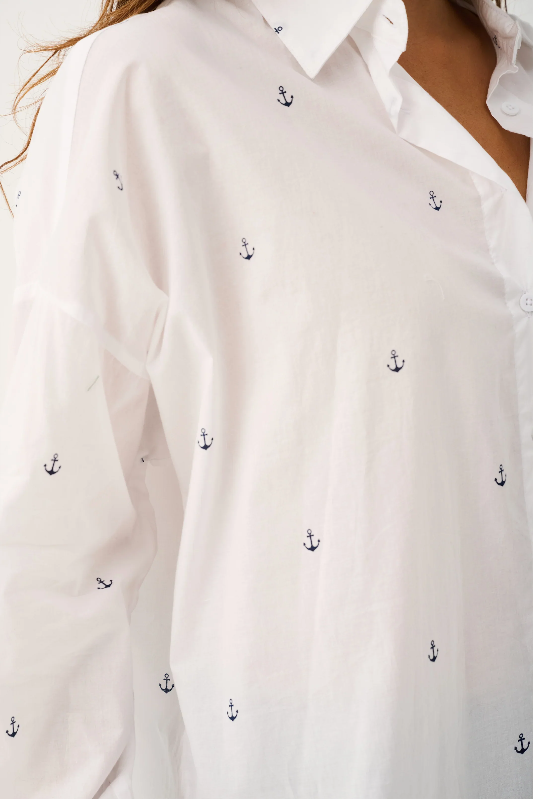Cartel & Willow - Tammy Shirt - Anchor Print - Image 3