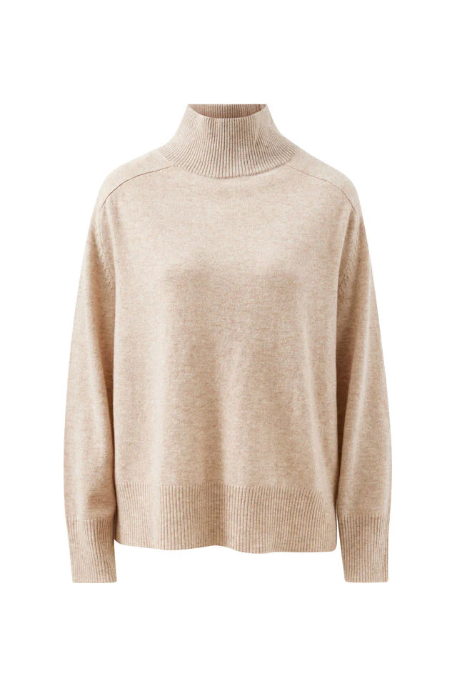 Ceres Life - Alex Knit Funnel Neck Pullover - Oat Marle - Image 4
