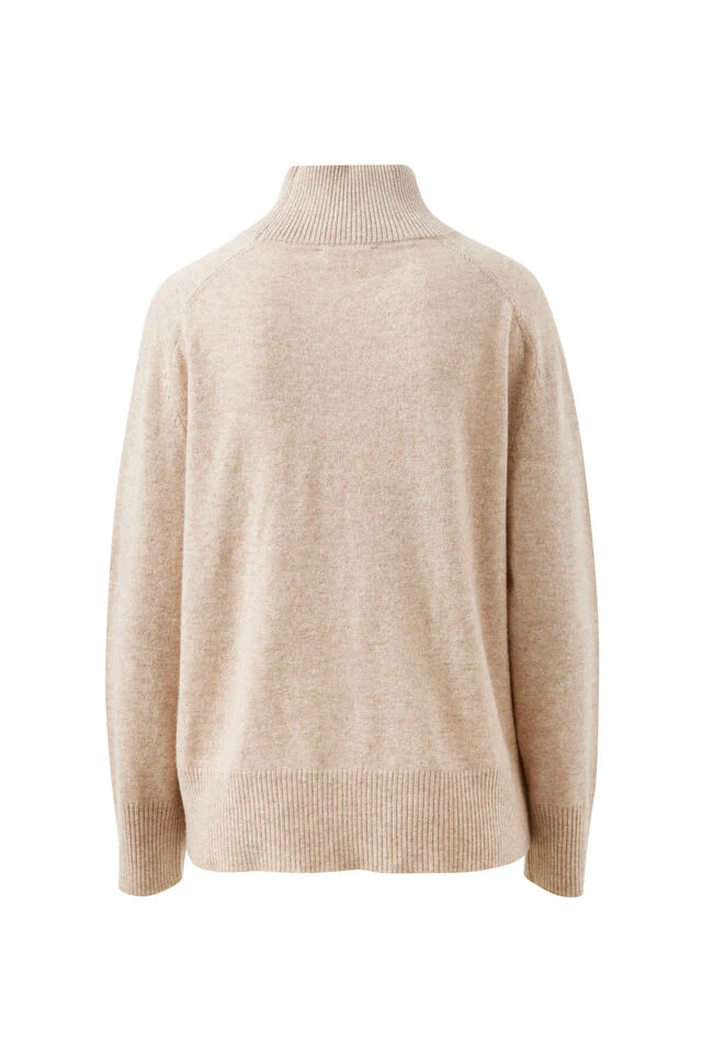 Ceres Life - Alex Knit Funnel Neck Pullover - Oat Marle - Image 5