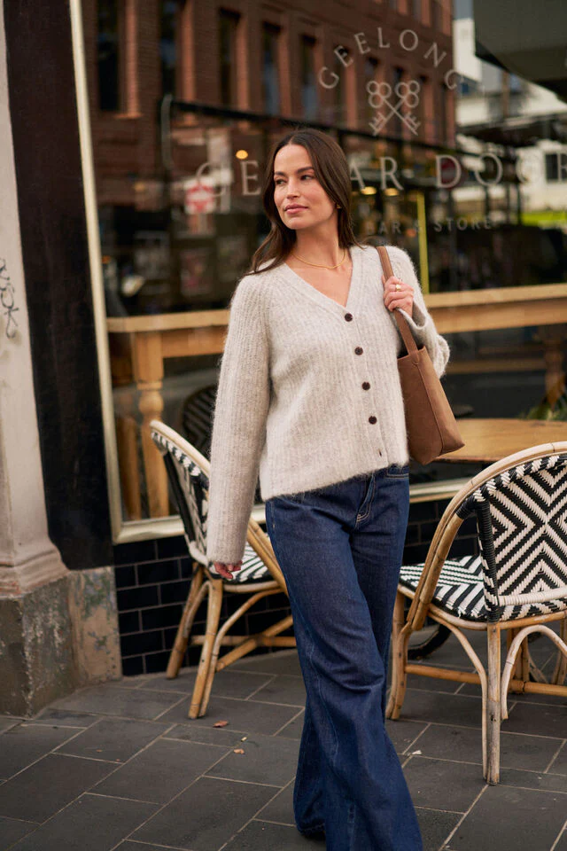 Ceres Life - Birdie Lofty Cardi - Silver Marle - Image 2