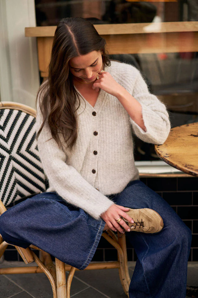 Ceres Life - Birdie Lofty Cardi - Silver Marle - Image 3
