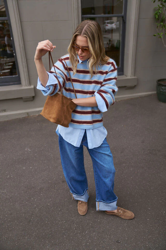 Ceres Life - Bonnie Lofty Knit - Blue Stripe - Image 3
