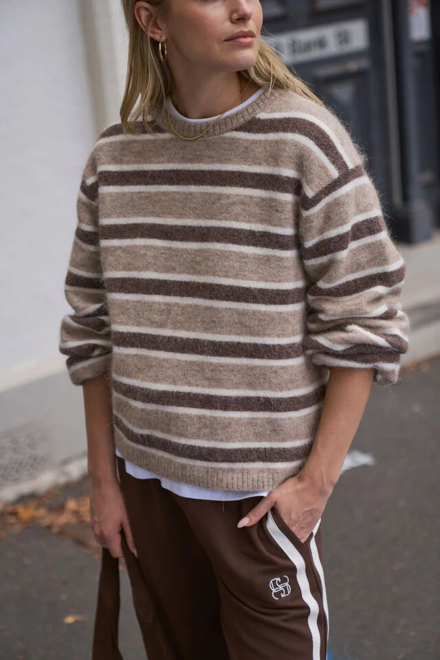 Ceres Life - Bonnie Lofty Knit - Oat Marle Stripe - Image 4