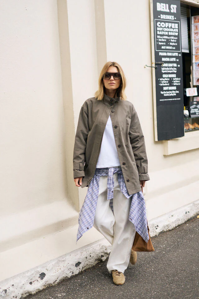 Ceres Life - Estelle Funnel Neck Jacket - Moss