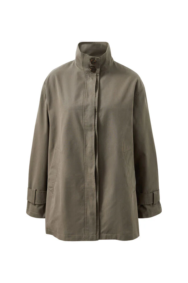 Ceres Life - Estelle Funnel Neck Jacket - Moss - Image 3