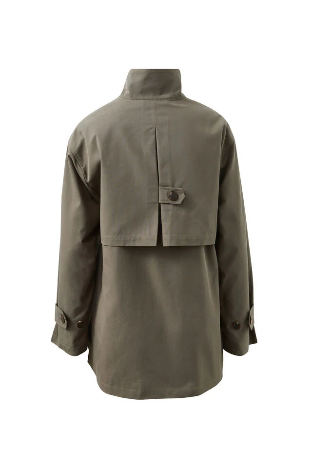 Ceres Life - Estelle Funnel Neck Jacket - Moss - Image 4