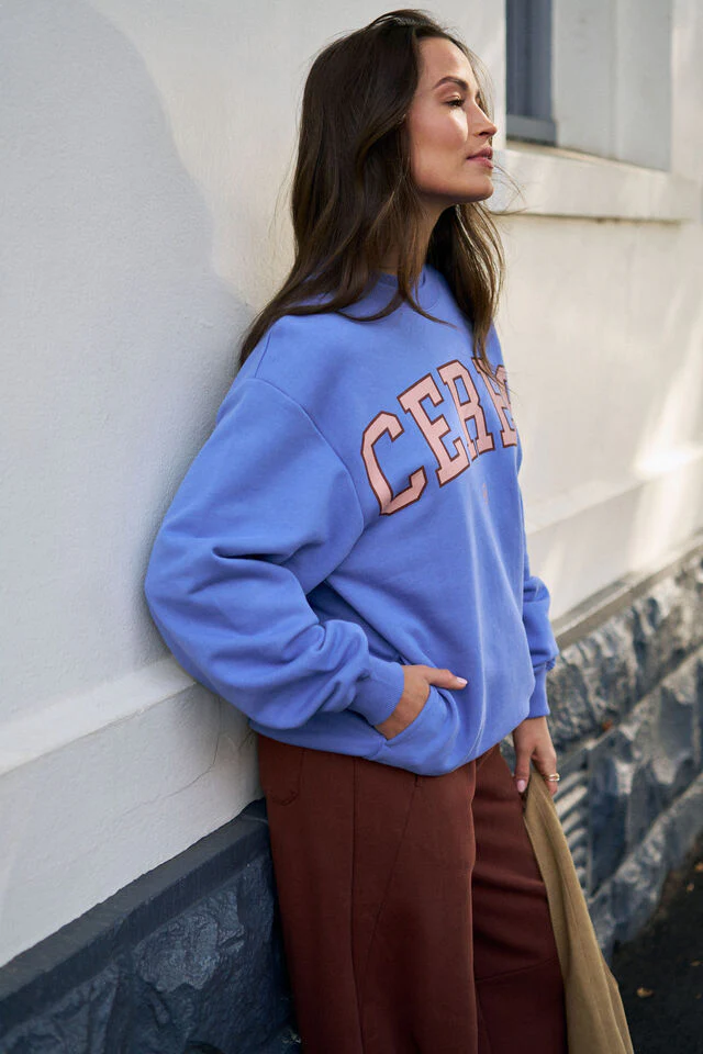 Ceres Life - Isla Oversized Slouchy Crew - Vintage Blue Pink Clay Burnt Toffee Heritage - Image 3