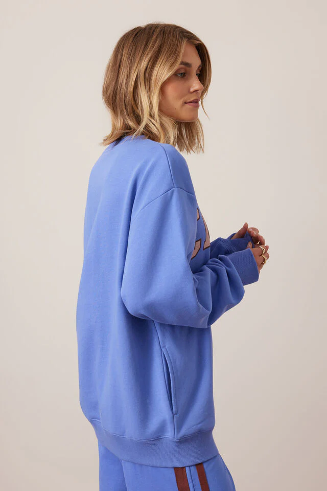 Ceres Life - Isla Oversized Slouchy Crew - Vintage Blue Pink Clay Burnt Toffee Heritage - Image 4