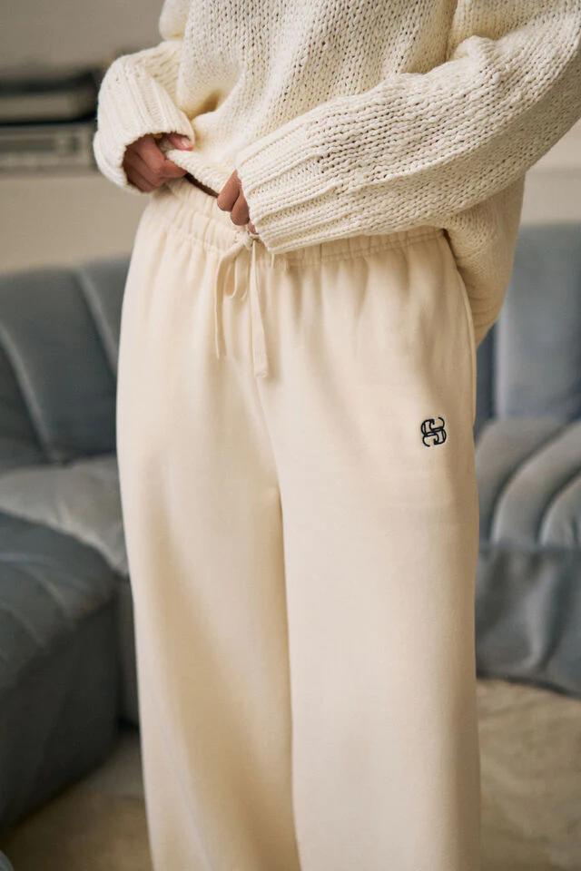 Ceres Life - Ivy Wide Leg Trackpant - Marshmellow - Image 2