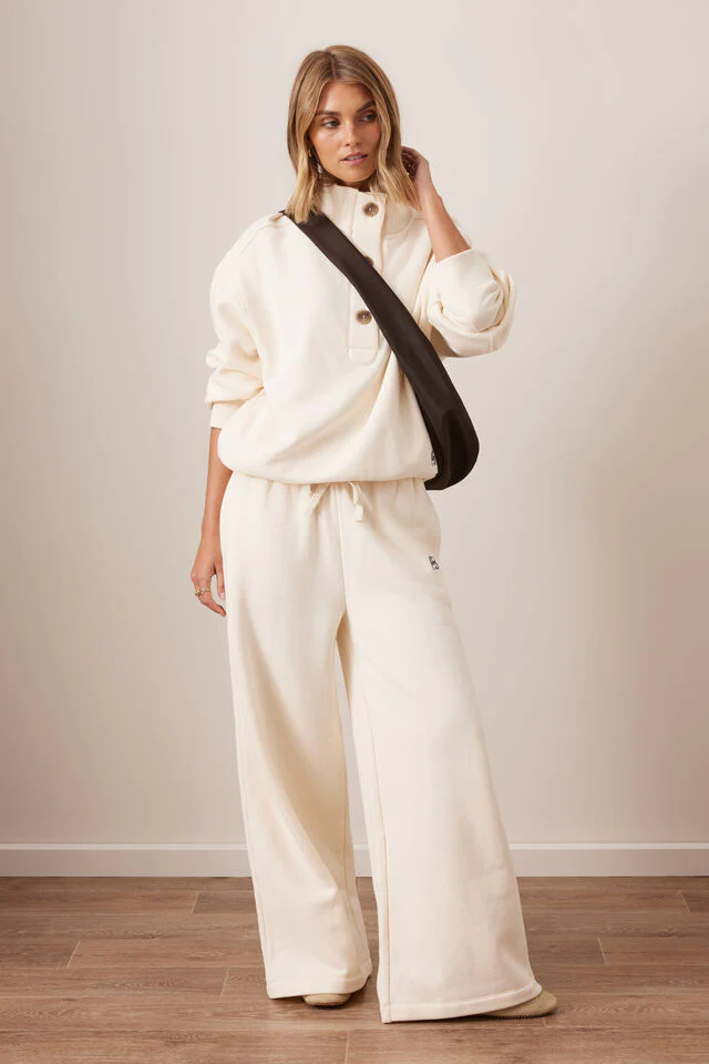 Ceres Life - Ivy Wide Leg Trackpant - Marshmellow - Image 5