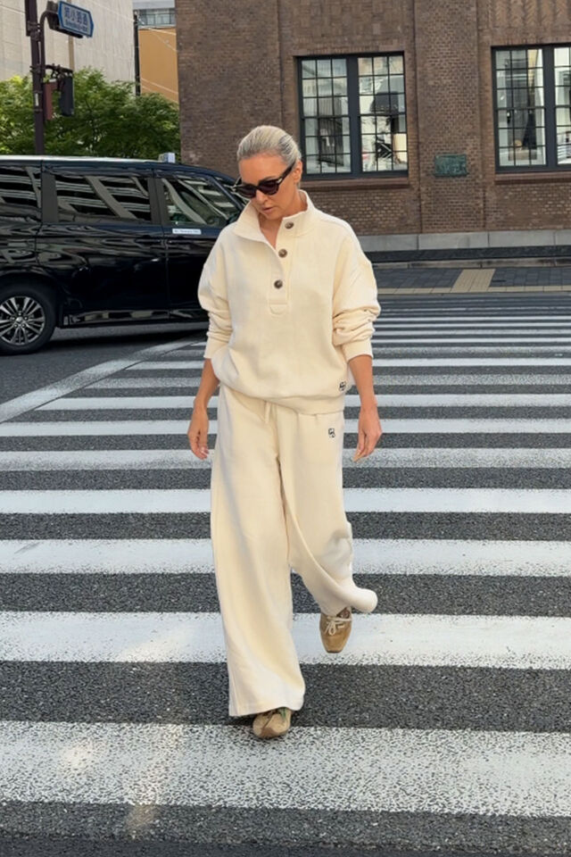 Ceres Life - Ivy Wide Leg Trackpant - Marshmellow - Image 6