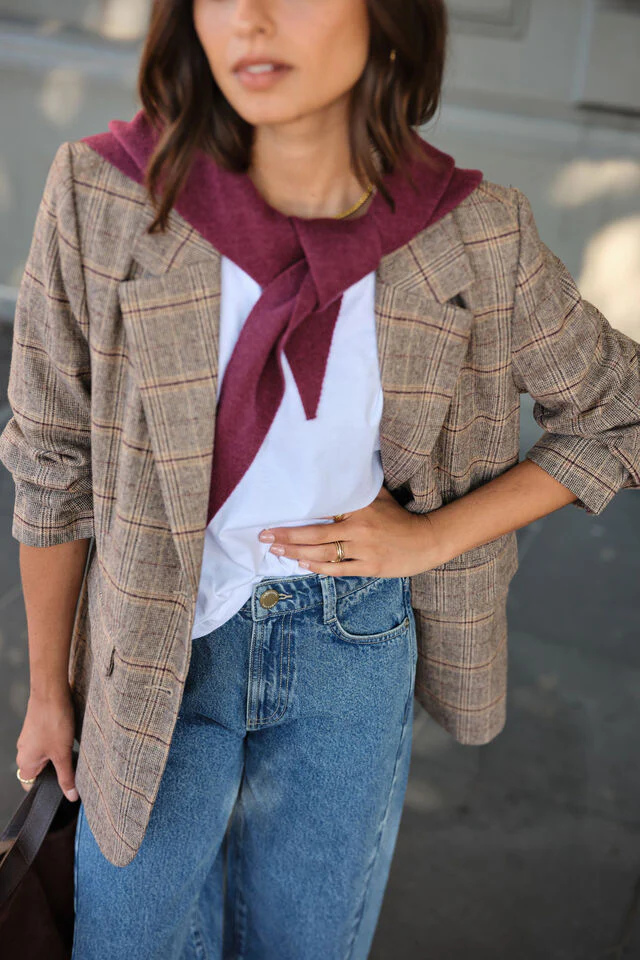 Ceres Life - Joni Blazer - Brown Check - Image 4