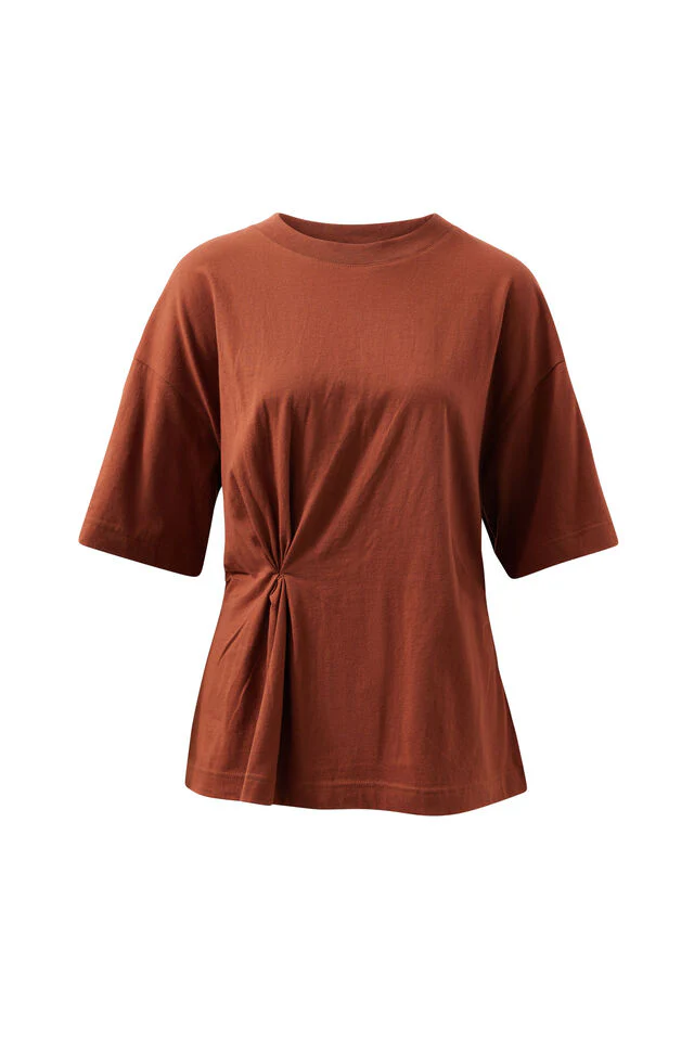 Ceres Life - Kaia Twist Tee - Ginger - Image 2