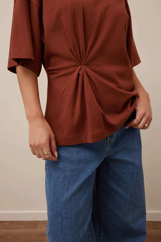 Ceres Life - Kaia Twist Tee - Ginger - Image 4