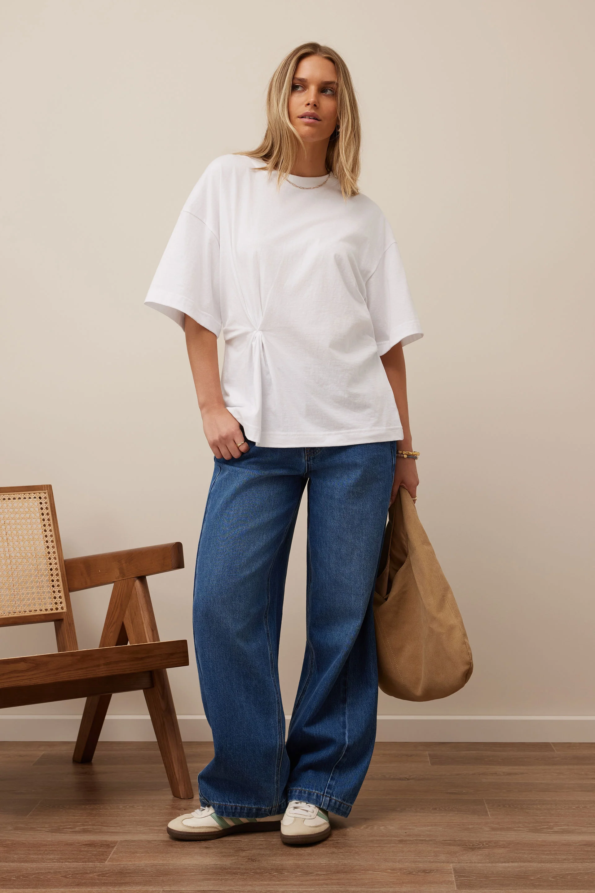 Ceres Life - Kaia Twist Tee - White - Image 5