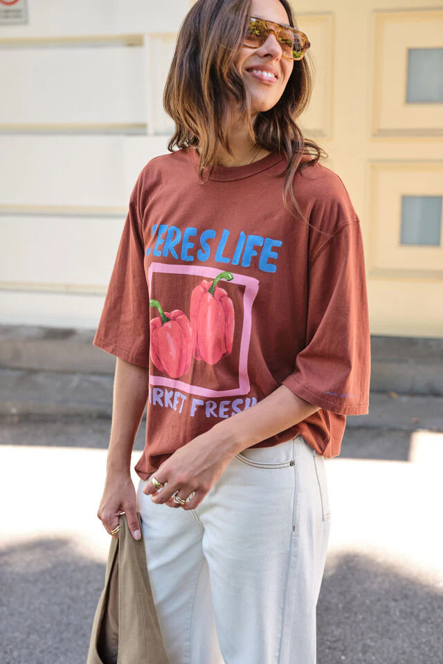 Ceres Life - Liv Oversized Tee - Ginger/Farmers Market - Image 3