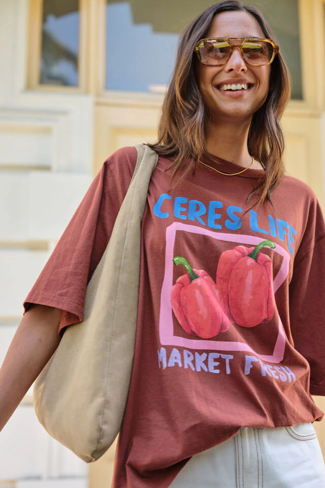 Ceres Life - Liv Oversized Tee - Ginger/Farmers Market - Image 4