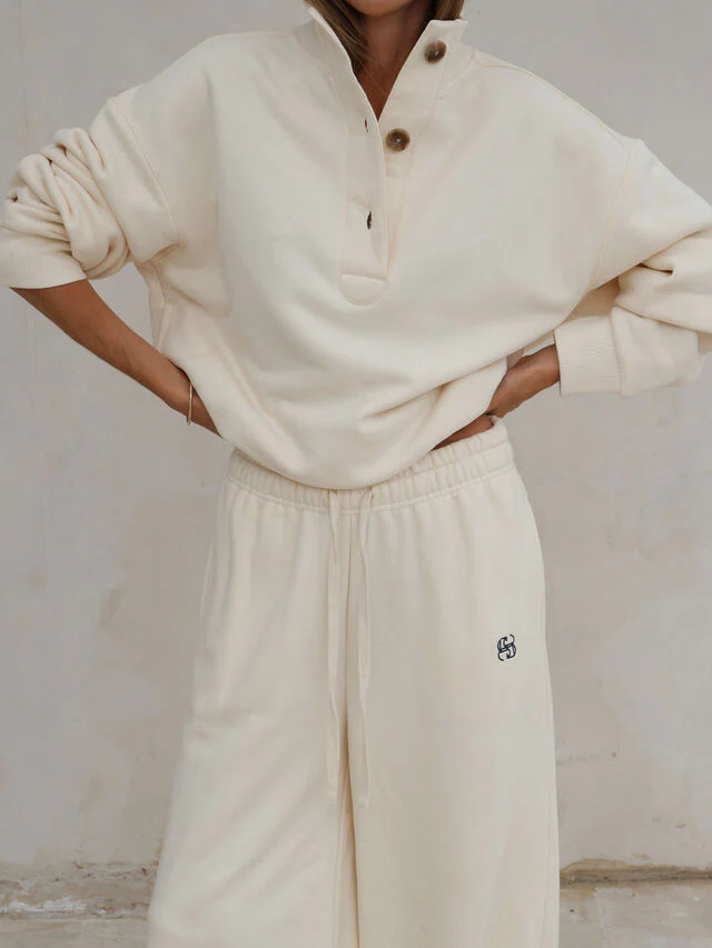 Ceres Life - Marli Button Sweat - Marshmellow - Image 2