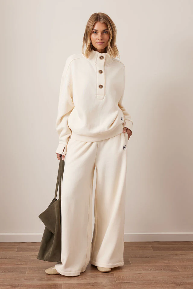 Ceres Life - Marli Button Sweat - Marshmellow - Image 5